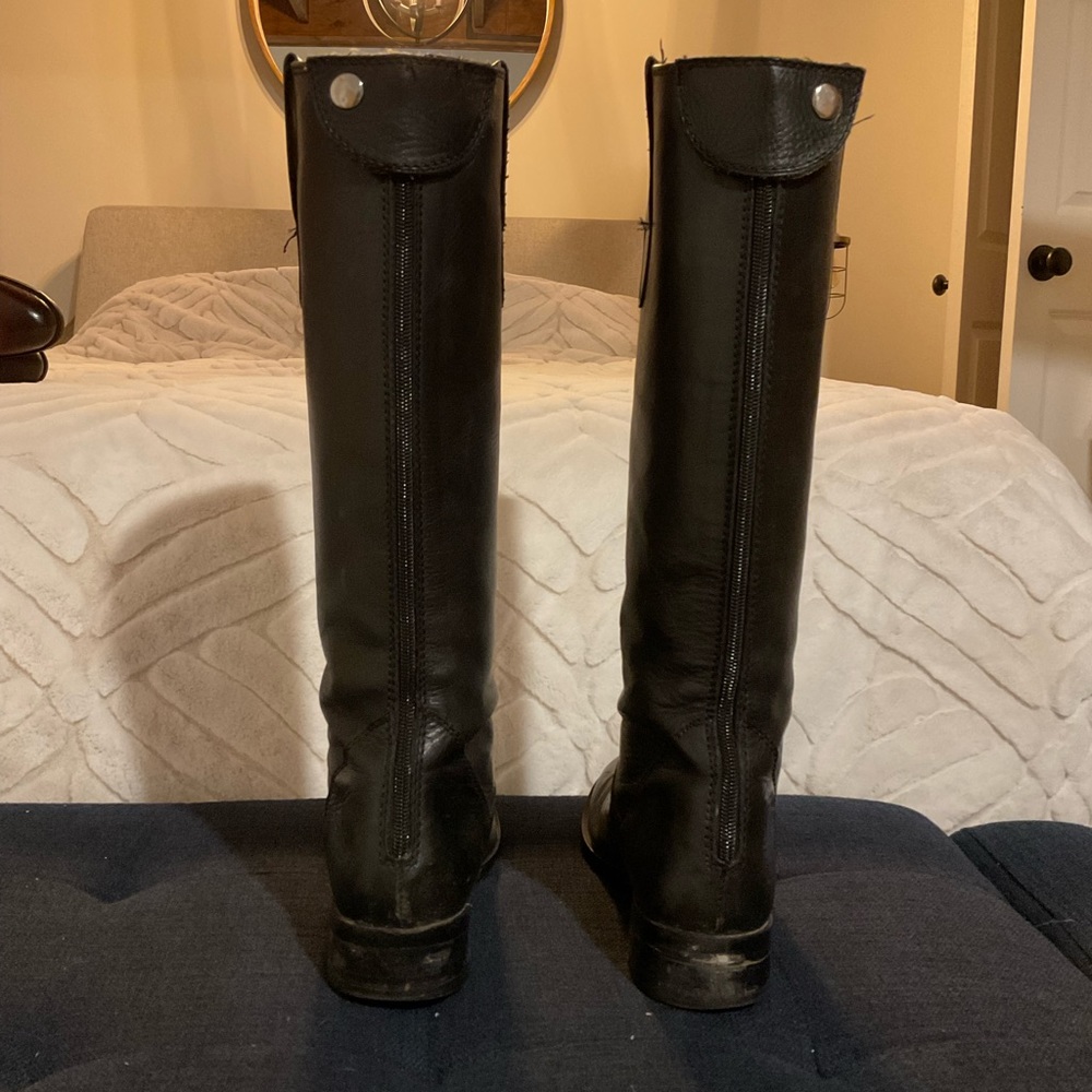 Black Genuine Leather Riding Boots | Size 8.5 - Picture 8 of 8